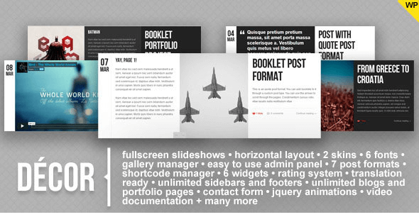 Decor - Themeforest fullscreen creative wordpress theme