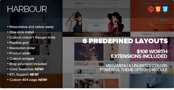 Harbour v1.2 - Responsive Magento Theme