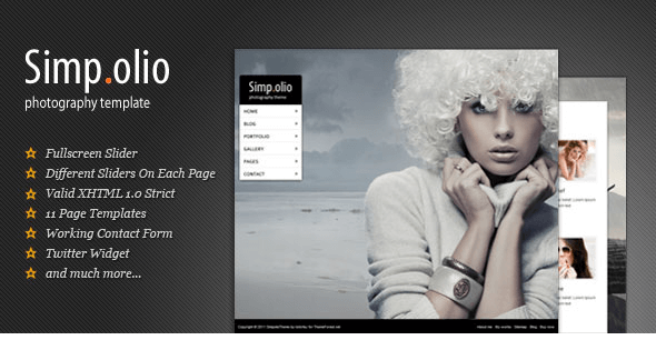 Simpolio - Themeforest Fullscreen Portfolio & Blog HTML