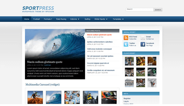 Sportpress - Wpzoom Premium Wordpress Theme