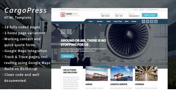 CargoPress - Logistic, Warehouse & Transport HTML