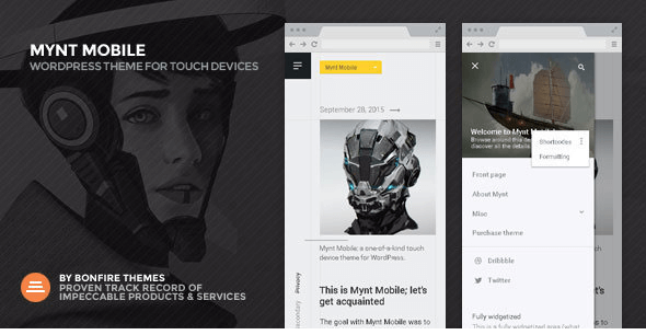 Mynt Mobile - Super Fast Mobile WordPress Theme