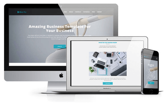 Blue Pro - One Page Website Template