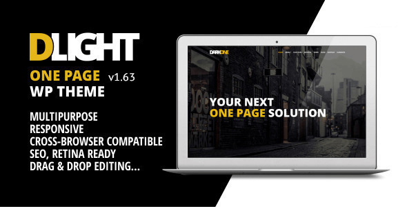 D-Light v1.7.2 - One Page Wordpress Creative Template