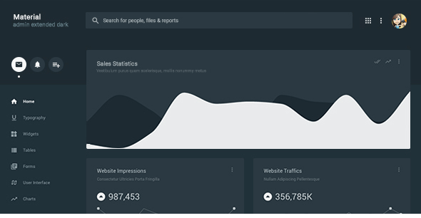 Material Admin Extended v1.0 - Dark Responsive Template