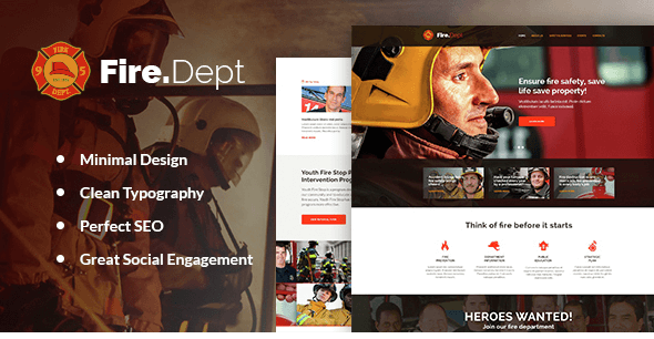 Fire Department, Fire Station and Security WP Theme