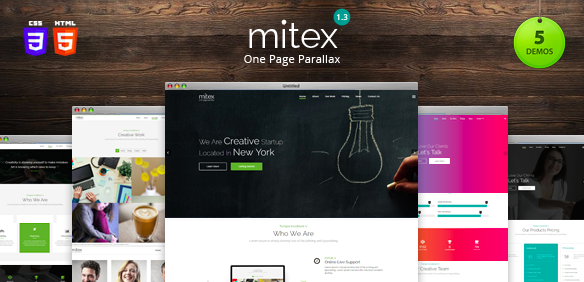 Mitex - One Page Parallax HTML Template