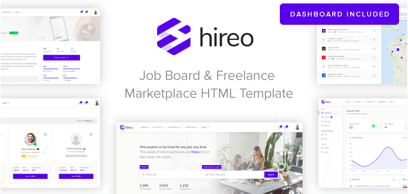 Hireo - Job Board & Freelance Services Marketplace HTML Template