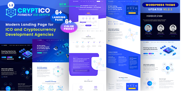 Cryptico v1.2.1 - ICO Crypto Landing & Cryptocurrency Theme