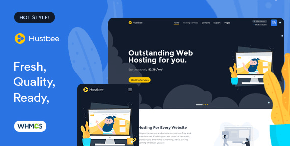 Hustbee - Hosting HTML & WHMCS Template