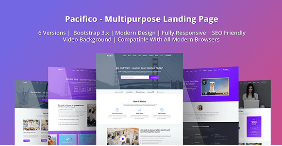 Pacifico - Multipurpose HTML Landing Page Template
