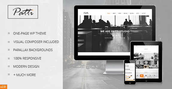 Patti v2.9.7 - Parallax One Page WordPress Theme