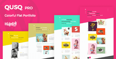 Qusq Pro v1.5 - Flat Colorful Portfolio