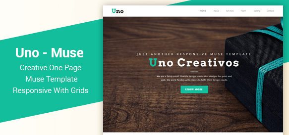 Uno - Responsive One Page Muse Template