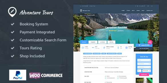 Adventure Tours v3.5.3 - WordPress Tour/Travel Theme