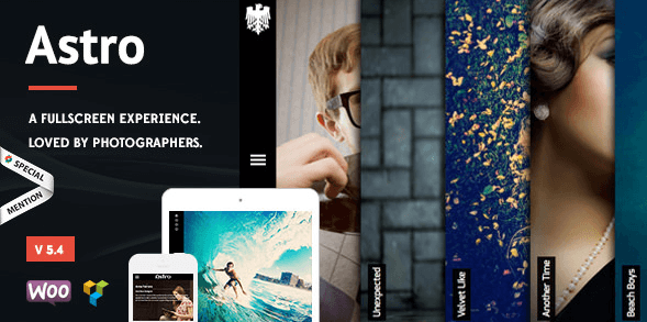 Astro v5.4 - Showcase/Photography Wordpress Theme