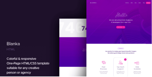 Blanka - One Page HTML Template