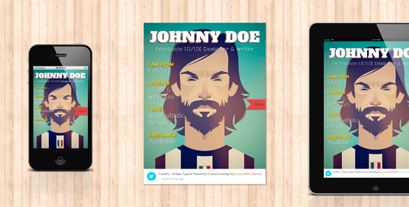 BookCard WP v4.8.6 - Responsive 3D Folded vCard Theme