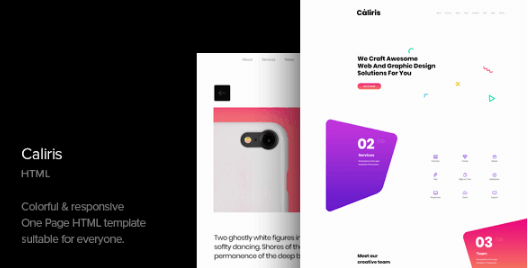 Caliris - Responsive One Page HTML Template