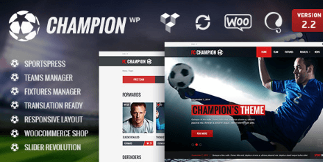 Champion v2.9 - Soccer & Football WordPress Theme