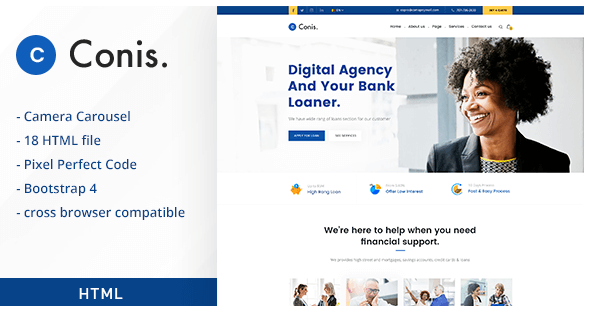 Conis - Business And Finance HTML Template