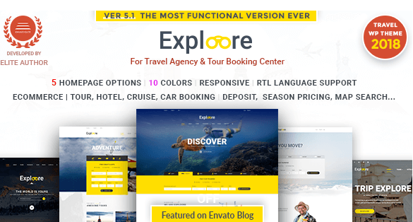 EXPLOORE v5.1 - Tour Booking Travel WordPress Theme