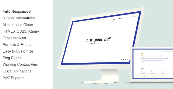 Glitche - Responsive vCard / Resume / CV Template