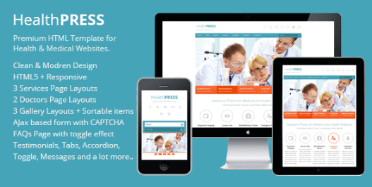 HealthPress v1.1 - Health and Medical HTML Template