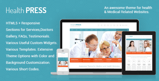 HealthPress v1.7.2 - Health and Medical WordPress Theme