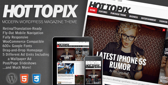 Hot Topix v3.3.1 - Modern Wordpress Magazine Theme