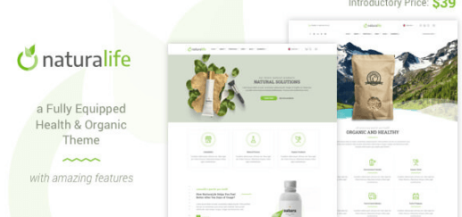 NaturaLife v1.3.1 - Health & Organic WordPress Theme