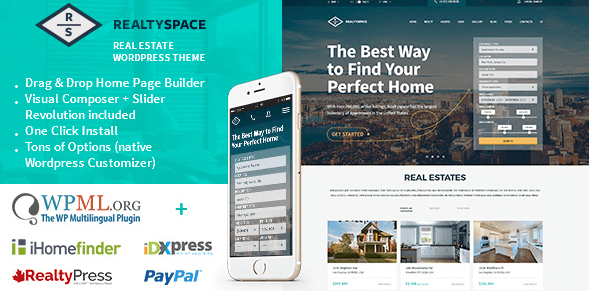 Realtyspace v1.4.15 - Real estate WordPress Theme