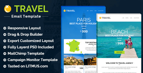 Travel/Hotel E-newsletter + Builder Access