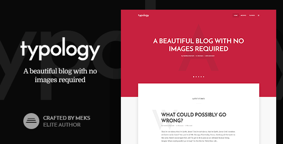 Typology v1.5.2 - Text Based Minimal WordPress Blog Theme