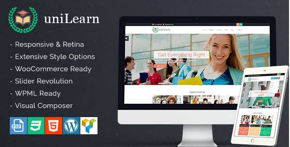 UniLearn v1.2.1 - Education and Courses WordPress Theme