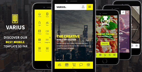 Varius - Mobile and Tablet Creative Template