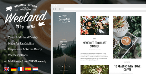 Weeland v1.2.1 - Masonry Lifestyle WordPress Blog Theme