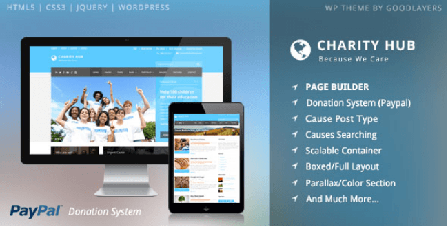 Charity Hub v1.30 - Charity / Nonprofit / Fundraising WP