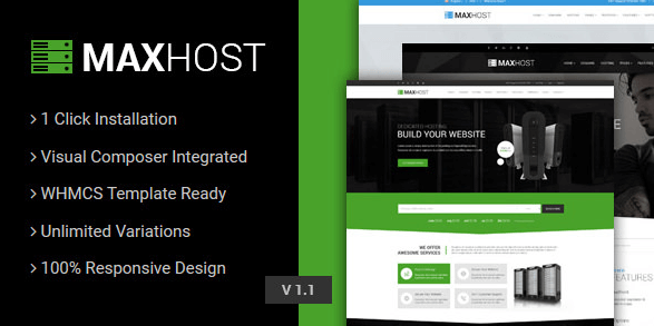 MaxHost v2.8 - Web Hosting, WHMCS and Corporate
