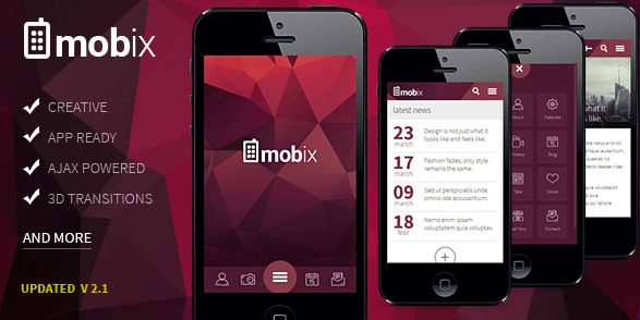 Mobix v2.2 - HTML Mobile Template