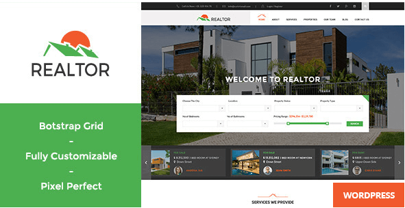 Realtor v1.4.1 - Responsive Real Estate WordPress Theme