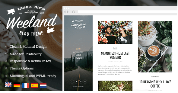 Weeland v1.2.2 - Masonry Lifestyle WordPress Blog Theme