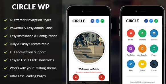Circle Mobile v1.0 - Mobile WordPress Theme