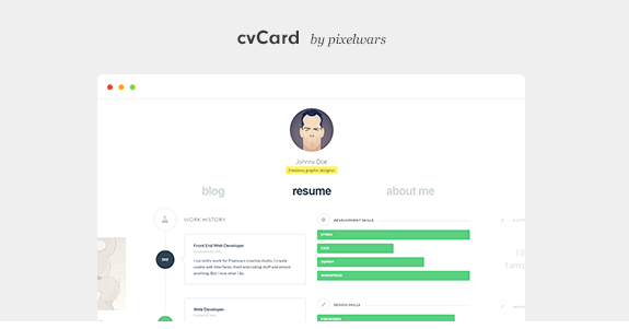 cvCard v1.2.4 - Responsive vCard Template