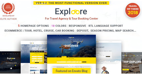 EXPLOORE v5.3 - Tour Booking Travel WordPress Theme