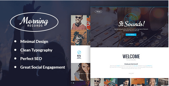 Morning Records v1.2 - A Stylish Sound Recording Studio