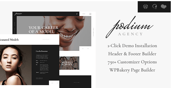 Podium v1.0 - Model Agency WordPress Theme