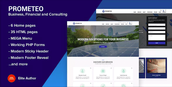 PROMETEO v1.1 - Business, Financial and Consulting Site Template