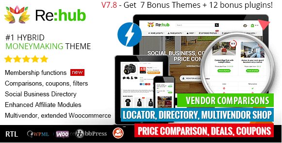 REHub v7.8.1.1 - Price Comparison, Business Community