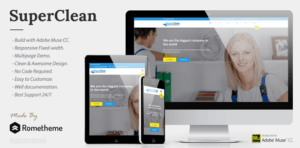 Super Clean v1.0 - Cleaning Services Muse Template